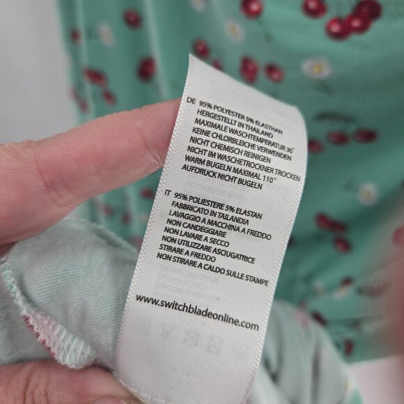 Liquorbrand Daisy Cherry Green Mini Dress Size XL - Picture 10 of 10